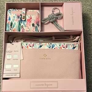 Nanette Lepore Pink Floral Women's Bag Set